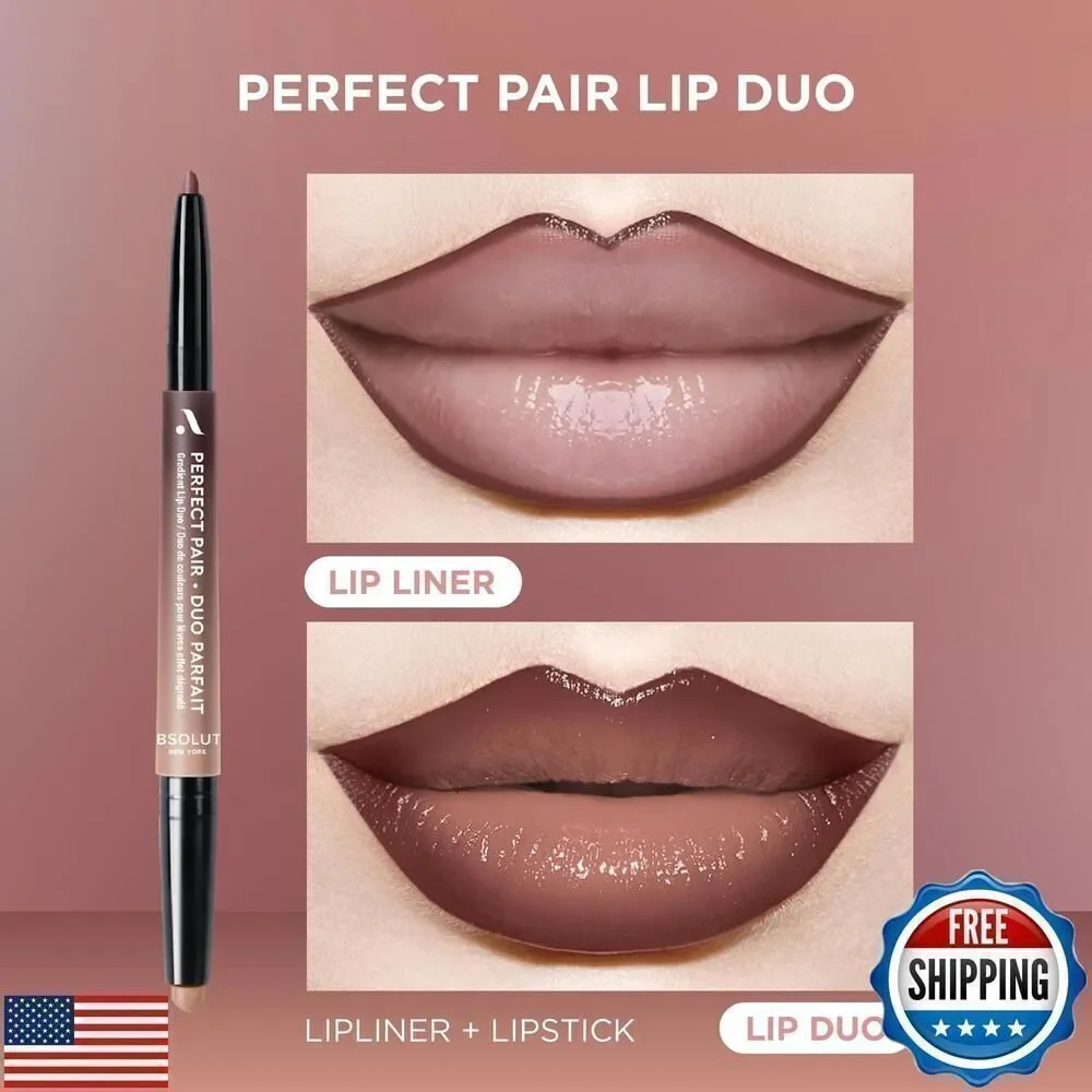 Absolute New York ALD08 Perfect Pair Lip Duo, Fuller and Poutier Lips, Deeper